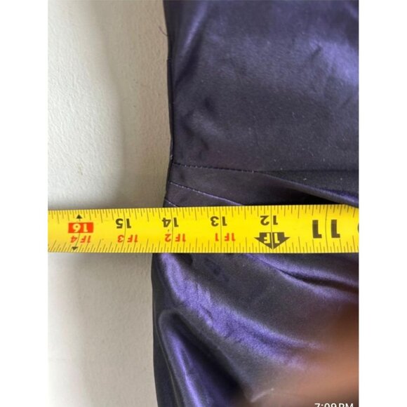 Teri Jon Rickie Freeman Women’s 100% Silk Gown Ruffle Train Dress Purple Size 4 - Picture 7 of 10